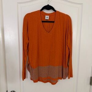 CAbi Vibrant Orange Knit Top